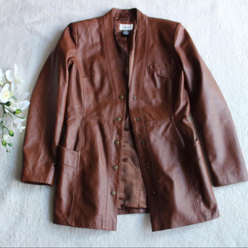 Neiman Marcus Exclusive 100% Lamb Leather Jacket